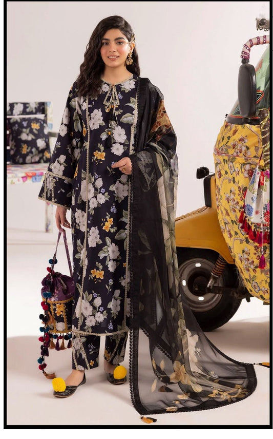 SANA SAFINAZ 3PCS UNSTICHED LAWN