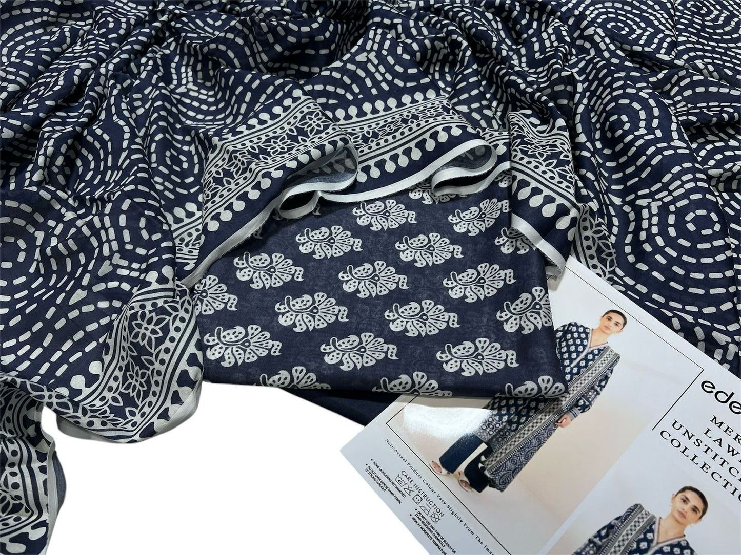 MEERAK LAWN BY EDENROBE UNSTICHED 3PCS