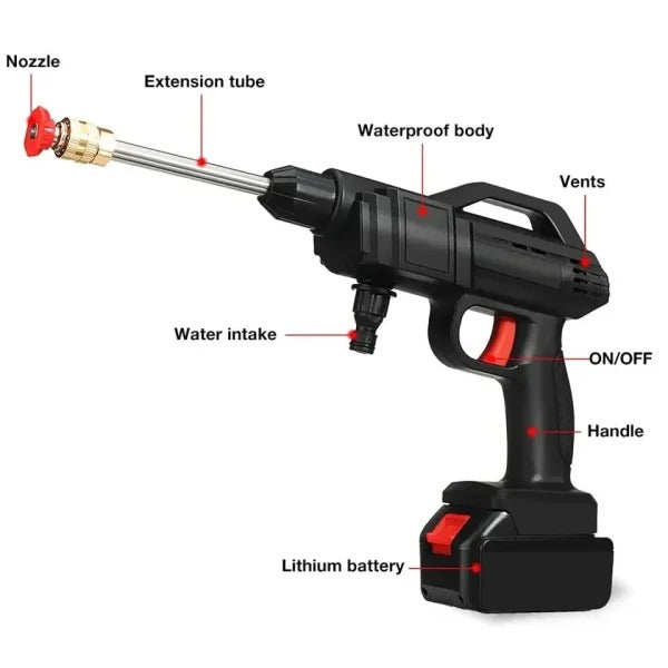 AUTOMATIC CORDLESS WIRELESS CAR WASH GUN