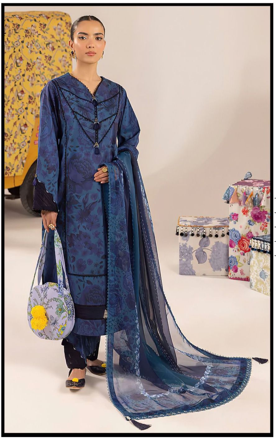SANA SAFINAZ 3PCS UNSTICHED LAWN