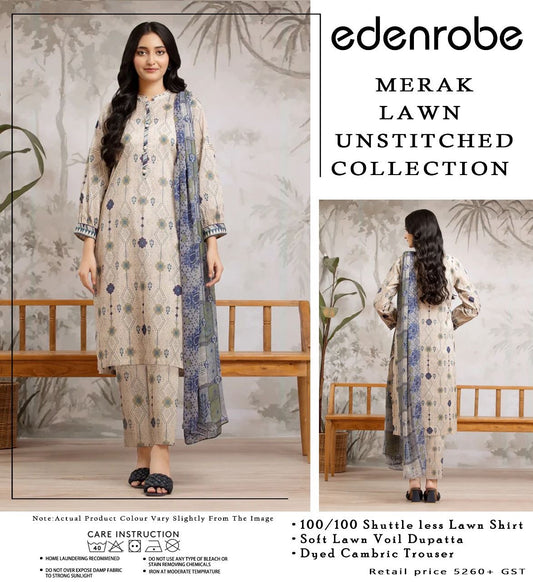 SANA SAFINAZ 3PCS UNSTICHED LAWN