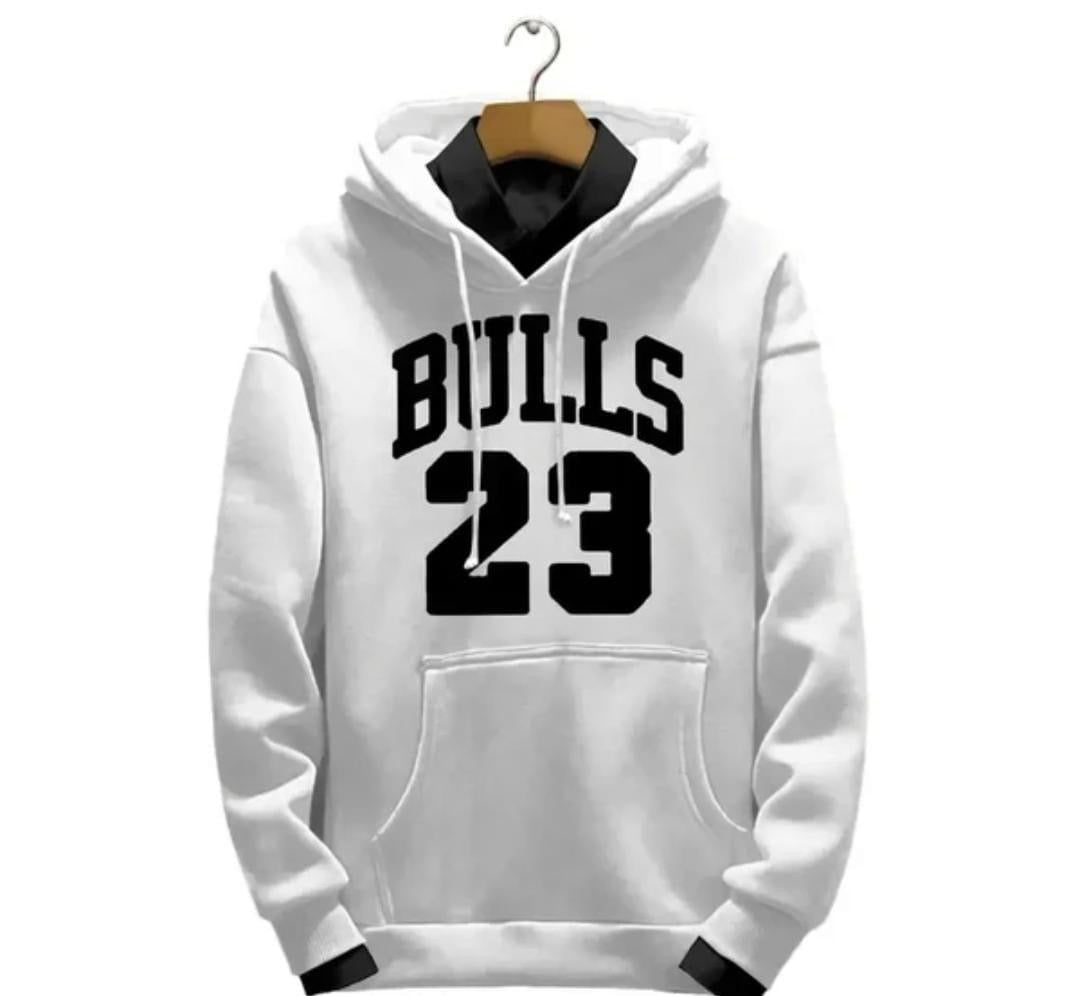 Mens Printed Fleece Hoodie Cozy-Comfort