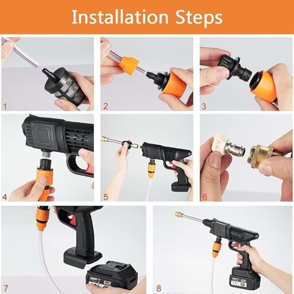 AUTOMATIC CORDLESS WIRELESS CAR WASH GUN