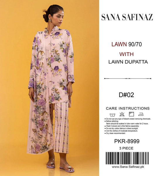 SANA SAFINAZ 3 PCS UNSTICHED LAWN