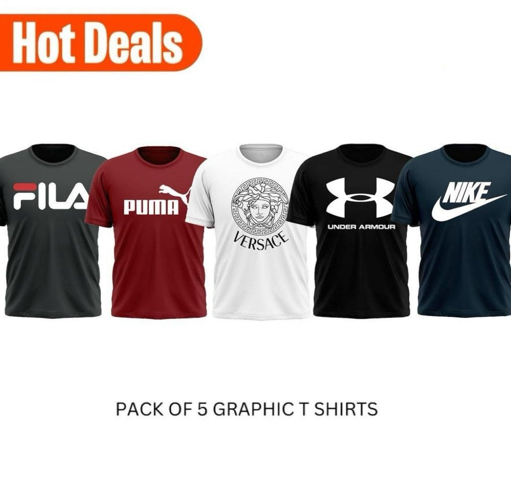 Graphics T-Shirts Jersey Pack Of 5